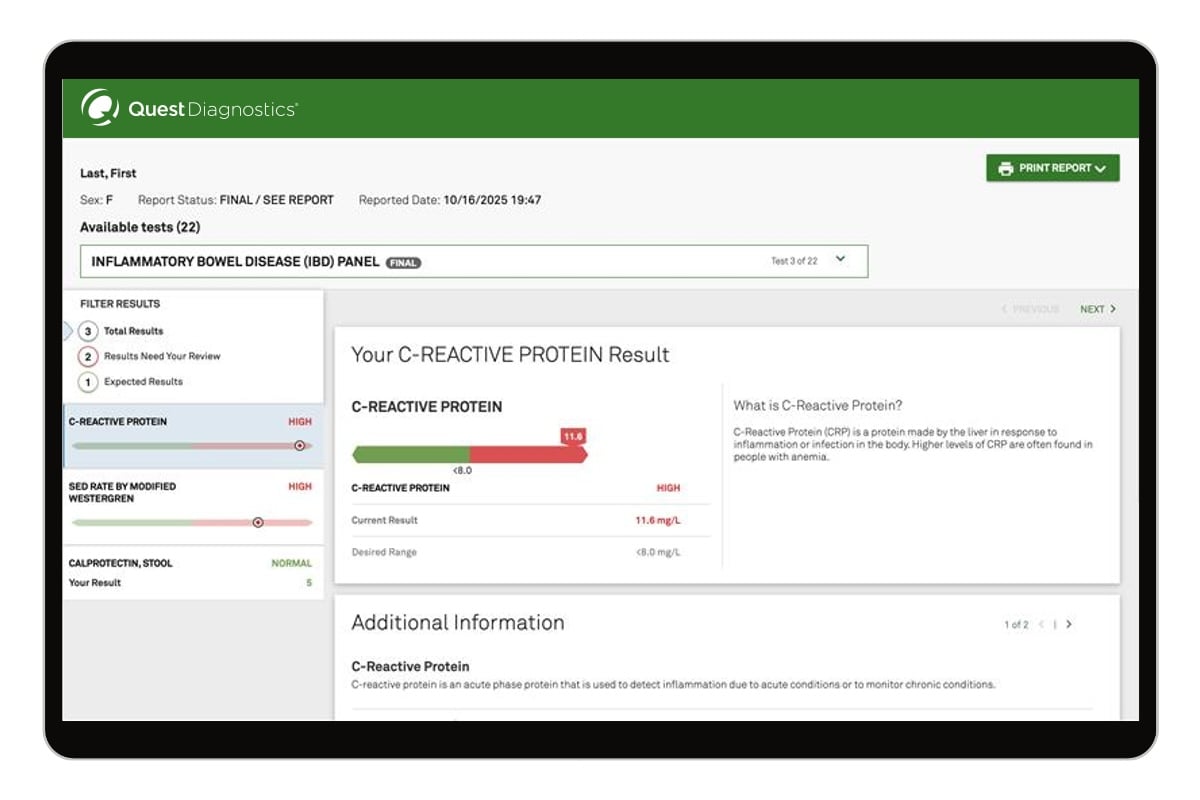 Inflammatory Bowel Disease Test Panel image number 0